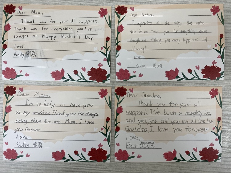 112學年度五年級Mother's Day節慶教學活動圖片